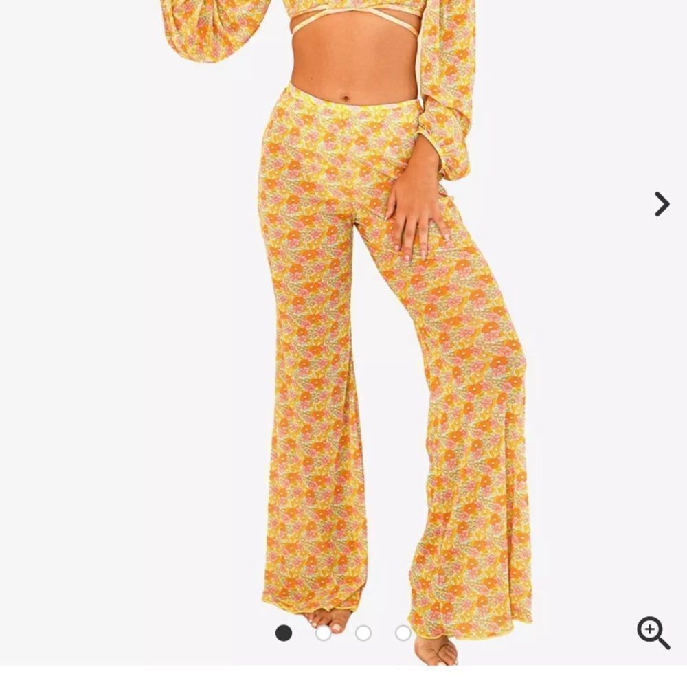 Dippin' Daisy's Yacht Club Swim Pants Cover-Up Sunset Grove Floral Size Large